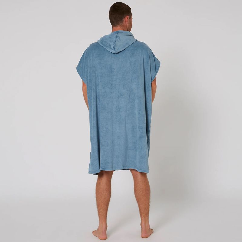 O&E - Surf Essential skifteponcho med hette - Petrol