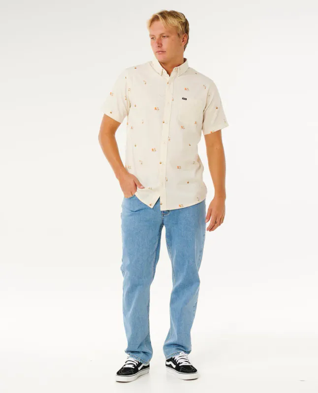 Rip Curl - Skelly Breach Short Sleeve Skjorte - Off White