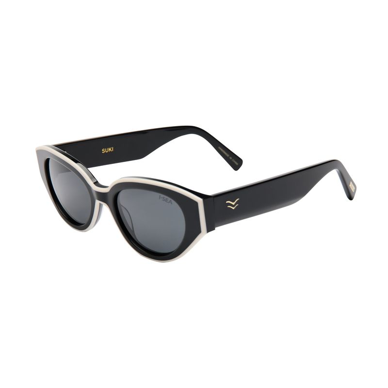 I-SEA Suki - Black Acetate/Smoke Polarized Solbriller