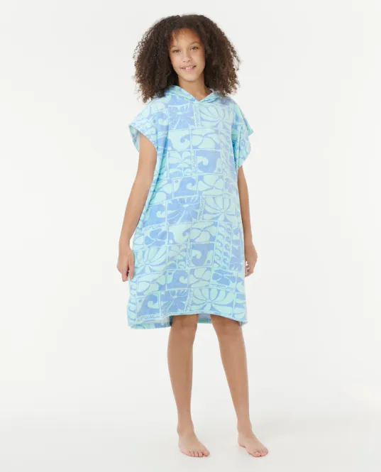 Hovedbilde Rip Curl - Junior Mixed Cotton Skifteponcho med hette - Blue