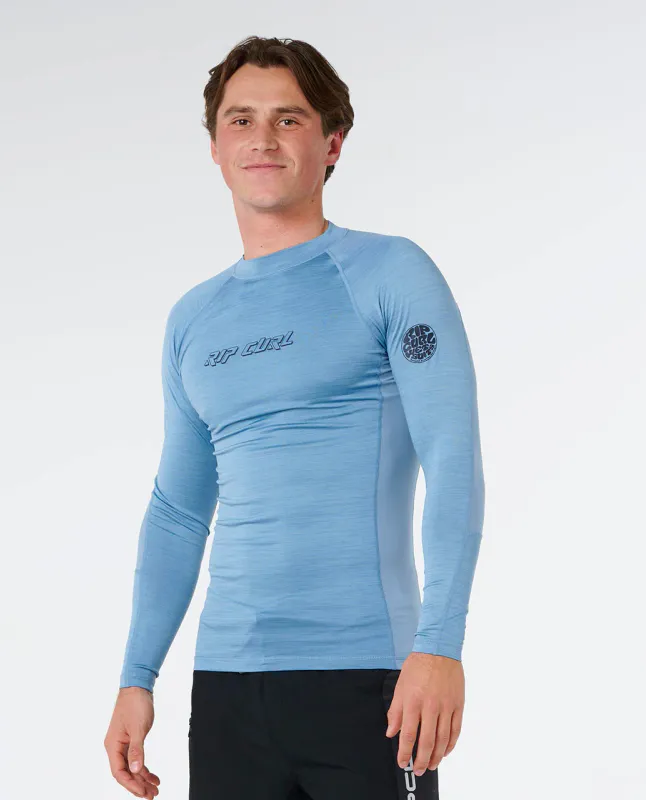 Rip Curl - Dawn Patrol UPF50 Perf Long Sleeve Rash Guard - Faded Denim