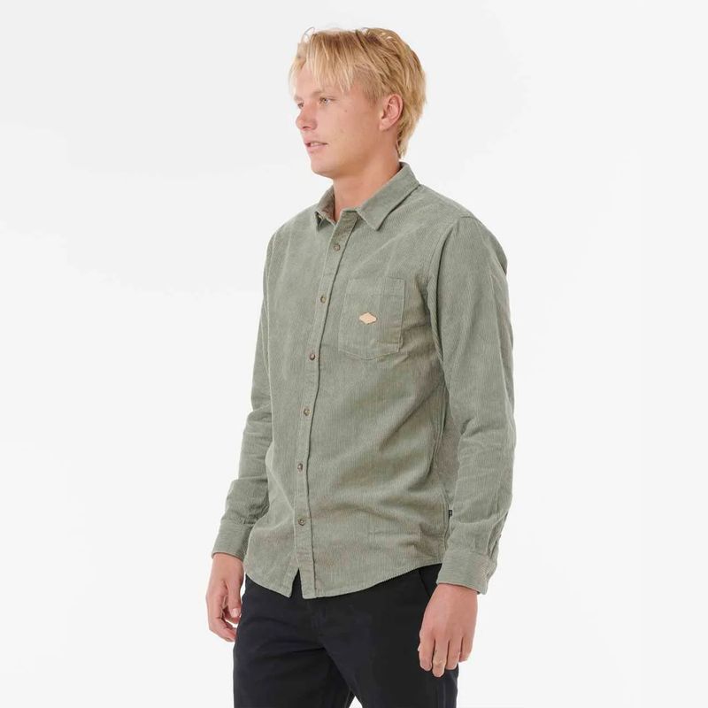 Rip Curl Classic Surf Cord Long Sleeve Shirt - Cactus Green