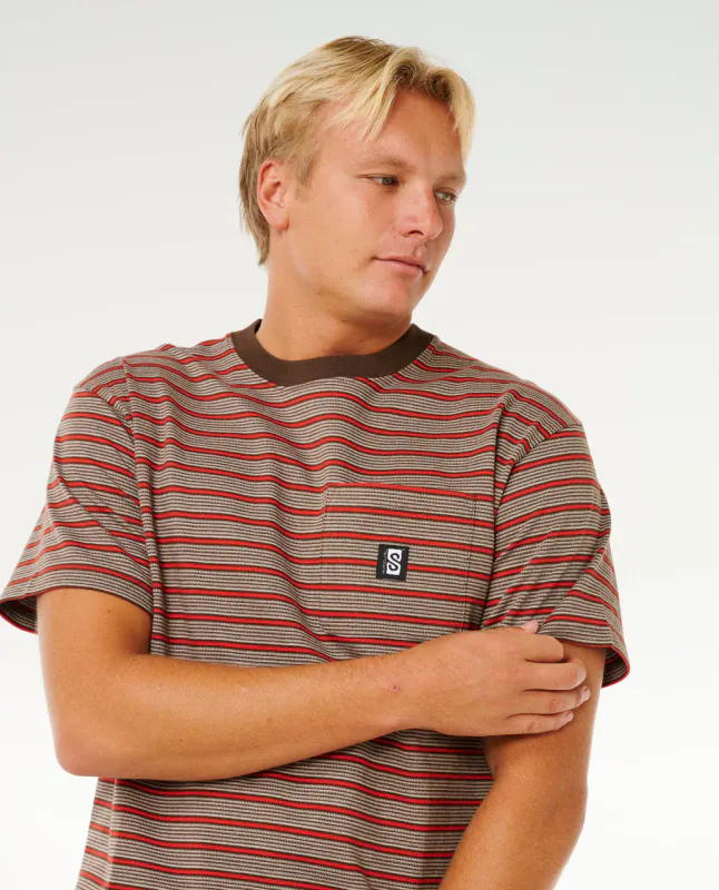Rip Curl - Search Stripe T-Skjorte - Coffee