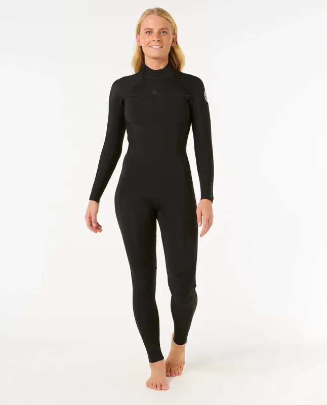 Rip Curl Dame 3/2 Dawn Patrol Back Zip Våtdrakt - Black