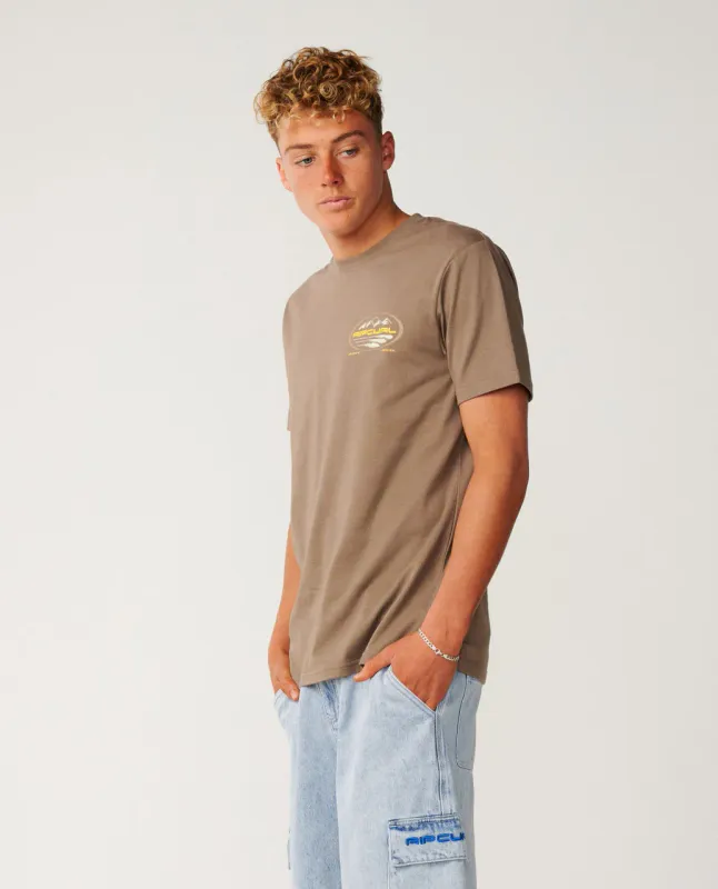 Rip Curl S-Series VC Peaks Tee - T-skjorte - Walnut