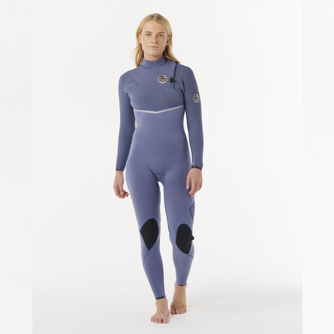Hovedbilde Rip Curl Dame 4/3 E Bomb Zip Free Våtdrakt - Grey Blue