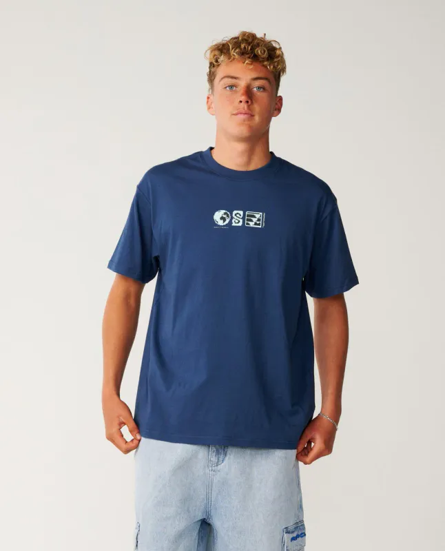 Rip Curl S-Series VC Digicon Tee - T-Skjorte - Light Navy