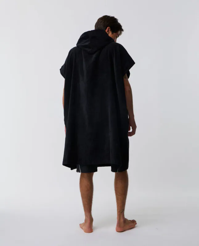 Rip Curl - Logo Skifteponcho med hette - Black