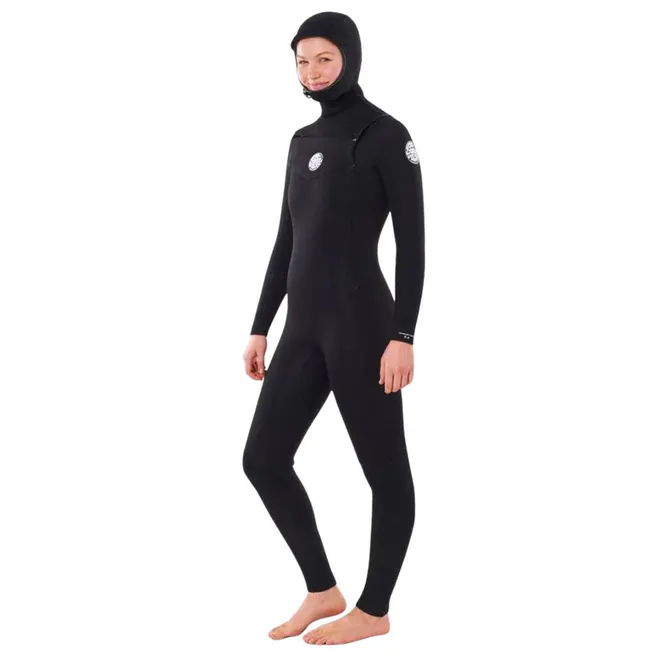 Hovedbilde Rip Curl Dame 5/4 Dawn Patrol Chest Zip Hooded Våtdrakt