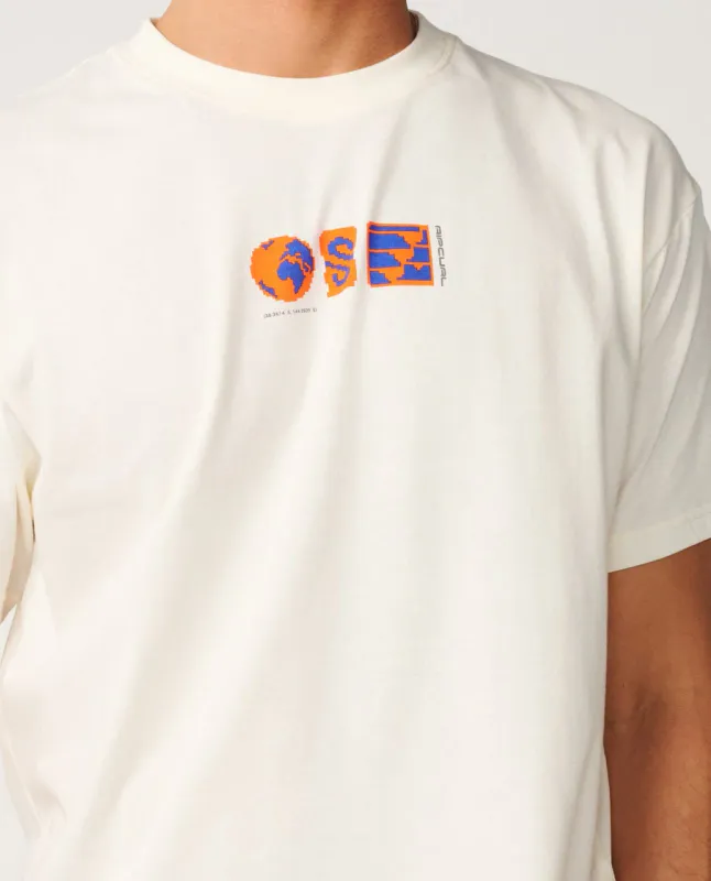 Rip Curl S-Series VC Digicon Tee - T-skjorte - Bone