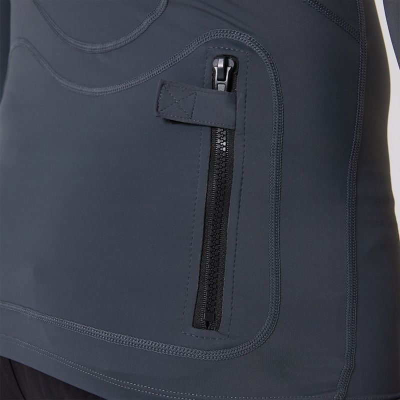 O & E - Mens Tropic Hooded Long Sleeve Rash Guard - Charcoal