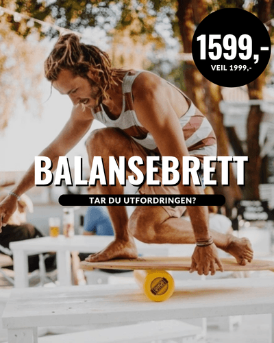 Balansebrettet i god kvalitet - tar du utfordingen= Mann som balanserer.