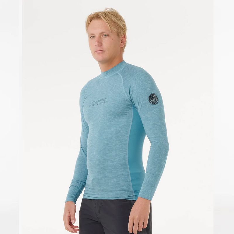 Rip Curl Dawn Patrol Long Sleeve UV Rash Guard - Storm Blue