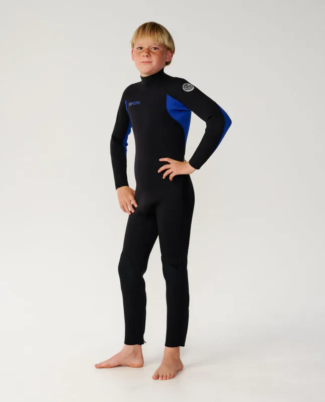Rip Curl Junior - 4/3 Trad - Back Zip Våtdrakt - Black / Blue