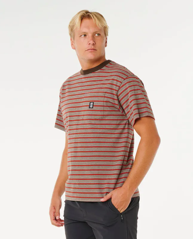 Rip Curl - Search Stripe T-Skjorte - Coffee