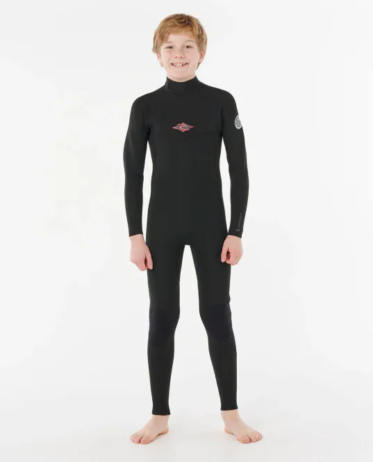 Hovedbilde Rip Curl Junior 4/3 Dawn Patrol Back Zip Våtdrakt - Black