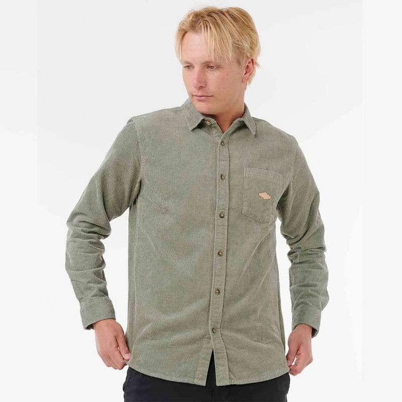 Rip Curl Classic Surf Cord Long Sleeve Shirt - Cactus Green