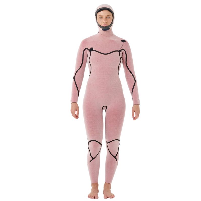 Rip Curl Dame 6/4 Flash Bomb E7 Chest Zip Hooded Våtdrakt