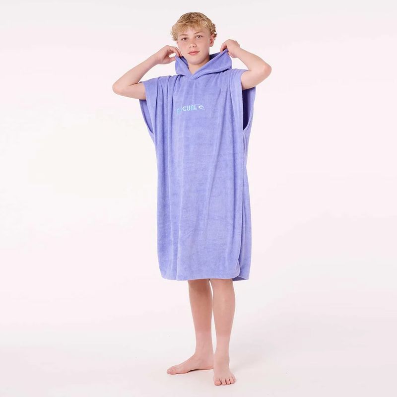 Rip Curl Junior Brand Hooded Towel - Skifteponcho - Bright Blue